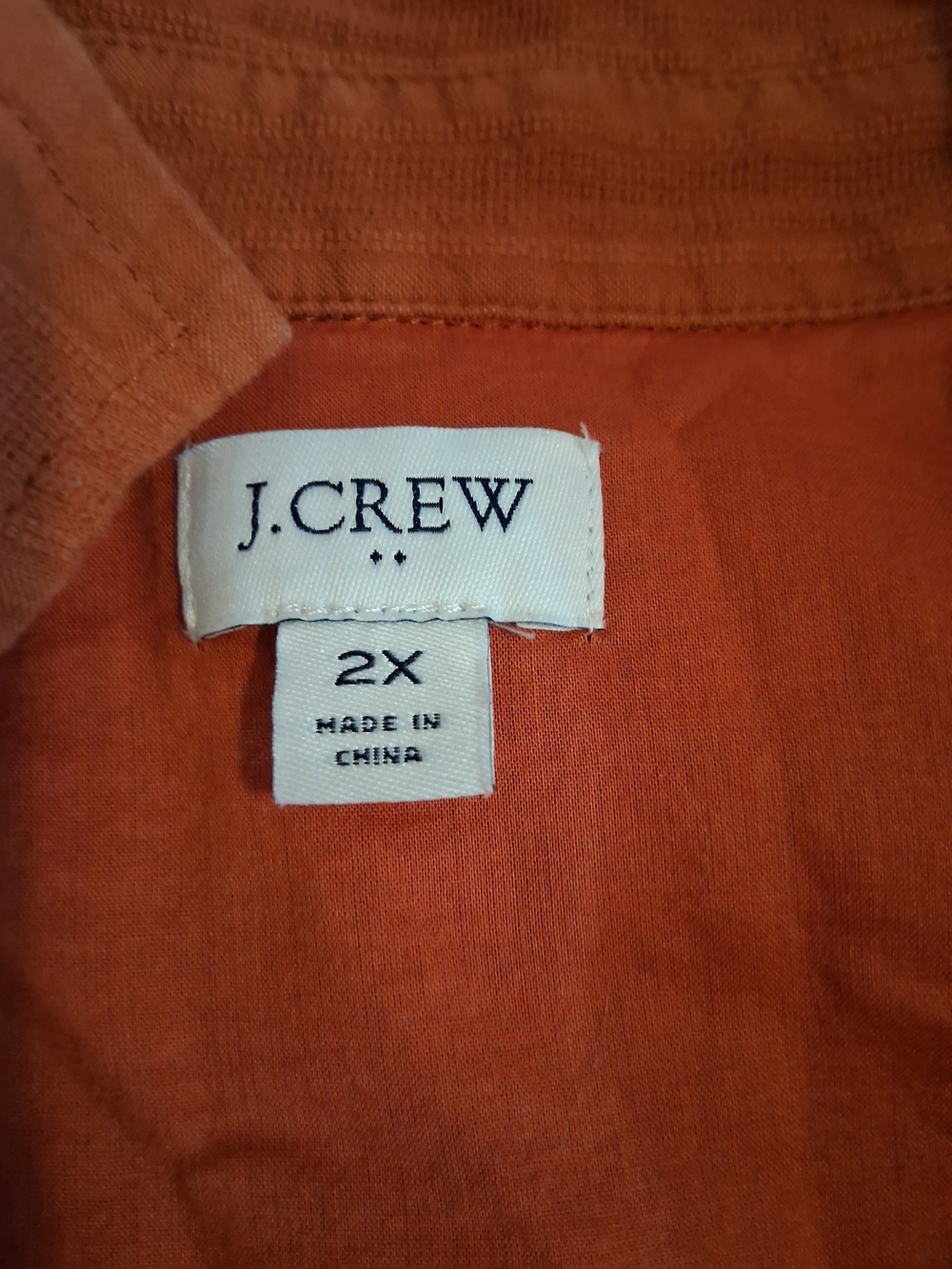 J Crew Rust Button-Front Shirt Dress with Tie Waist - Picture 6 of 7